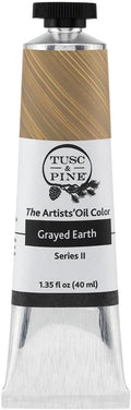 Tusc & Pine Artist Oil Paint - Grayed Earth, 40 ml, Non-Yellowing, Rich & Creamy Consistency, Maximum Pigment Load, Small Batch Milled Oil Paints Made in the USA for Professional Artists