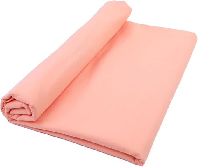 Pink Cotton Fabric for Sewing 59 Inch Wide Natural 100% Cotton Poplin Fabric by The Yard Soft Embroidery Cotton Material Apparel Cloth (Pink, 1 Yard)