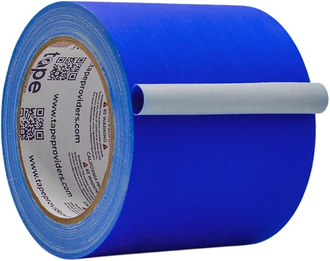 WOD GTC12 Gaffer Tape, Dark Blue Low Gloss Finish Film, 4 inch x 60 ft. Residue Free, Non Reflective Cloth Fabric, Secure Cords, Water Resistant, Photography, Filming Backdrop, Production