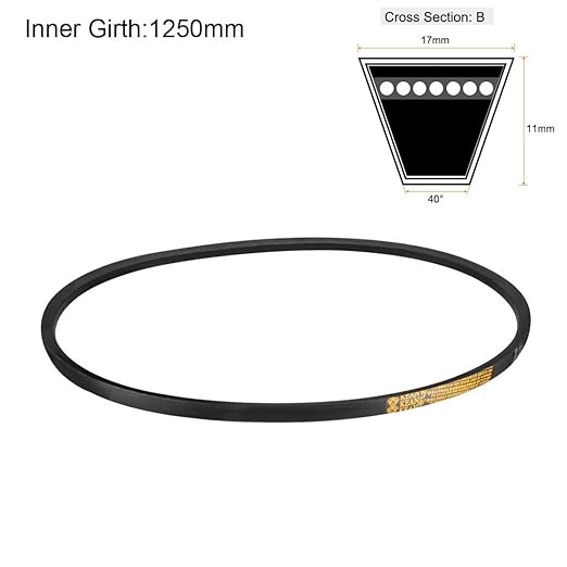 uxcell B-49 V-Belts 49" Inner Length, B-Section Rubber Drive Belt