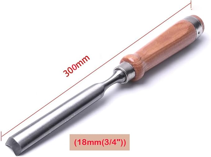 Atoplee Wood Carving Gouge Chrome Vanadium Steel Semi-Circular Carpenter Woodworking Chisel (18mm(3/4"))