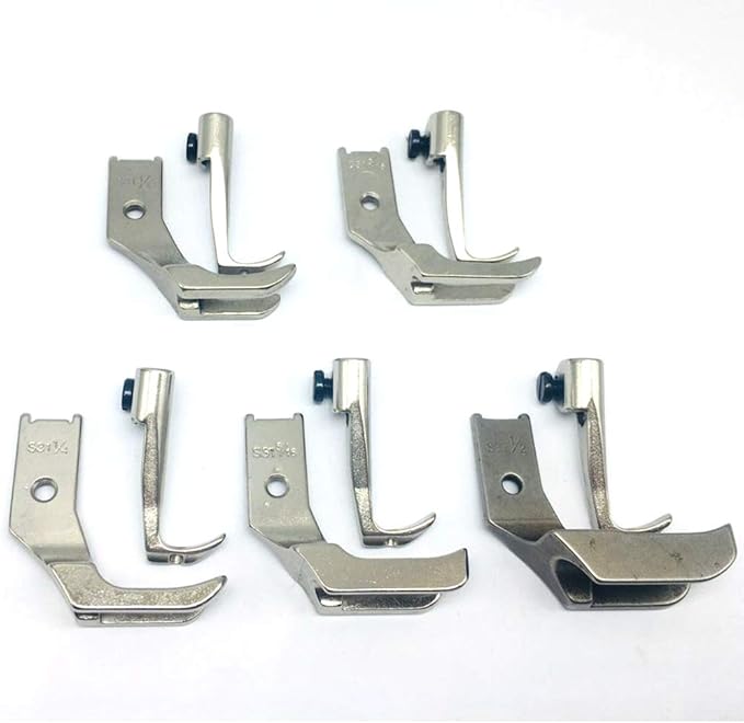 HONEYSEW 6 Size Industrial Walking Foot Single Piping WELTING FEET S32-1/8+3/16"+1/4"+5/16"+3/8"+1/2"