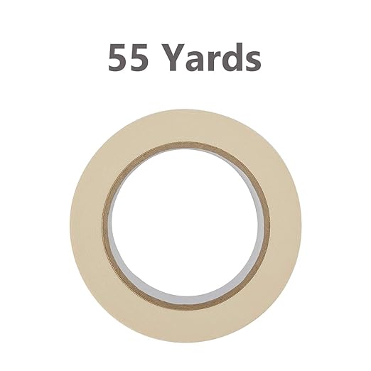 Lichamp Wide Masking Tape 2 inches, White Masking Tape Bulk Multi Pack, General Purpose & High Performance, 1.95 inches x 55 Yards x 4 Rolls (220 Total Yards)