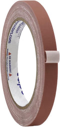 WOD GTC12 Gaffer Tape, Brown Low Gloss Finish Film, 1/2 inch x 60 ft. Residue Free, Non Reflective Cloth Fabric, Secure Cords, Water Resistant, Photography, Filming Backdrop, Production