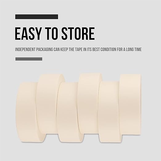 Lichamp Masking Tape Wide 1.5 inches, General Purpose Masking Tape Bulk Pack, 6 Rolls x 1.5 inches x 55 Yards (330 Total Yards)