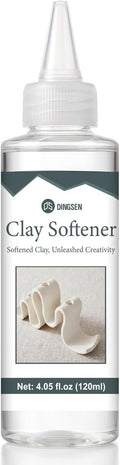 Premium Polymer Clay Softener – Revive Hardened Clay, Enhances Flexibility & Adhesion, Adds Shine After Baking, Ideal for Ceramic Artists, Teachers & DIY Craft Lovers (120ml)