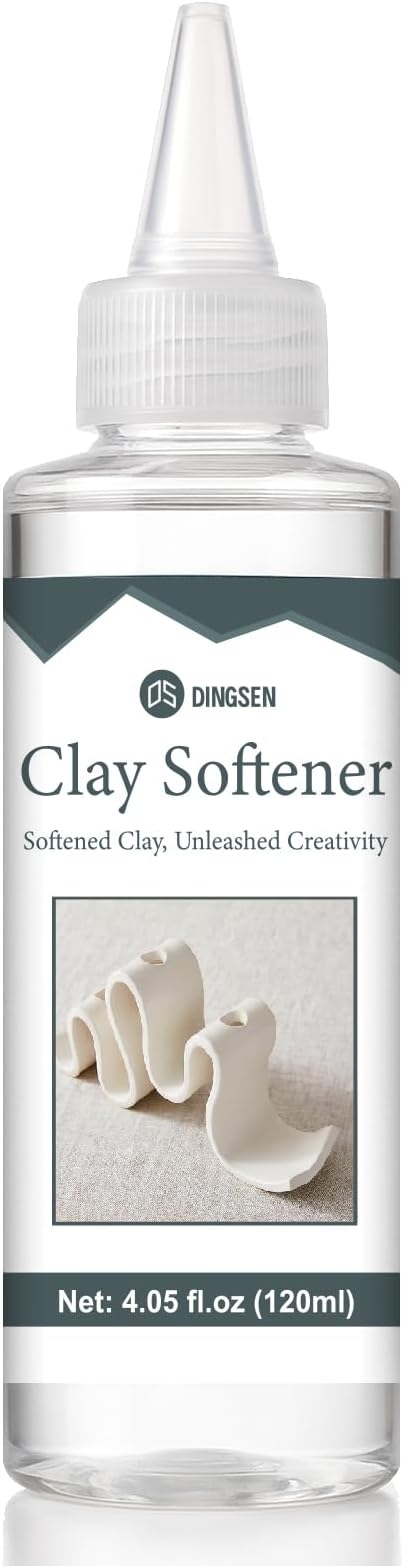 Premium Polymer Clay Softener – Revive Hardened Clay, Enhances Flexibility & Adhesion, Adds Shine After Baking, Ideal for Ceramic Artists, Teachers & DIY Craft Lovers (120ml)