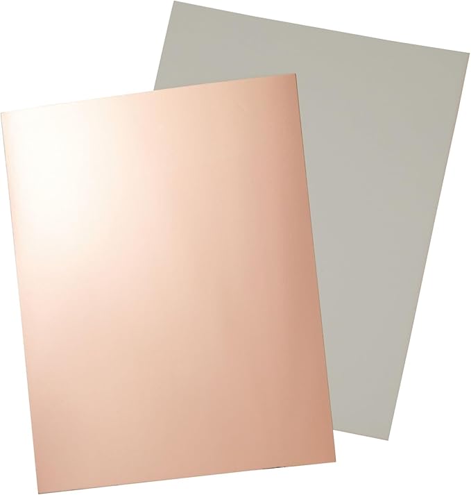 Rose Gold Foil Cardstock Sheets - 24 Pack, 8.5 x 11 In, 350 gsm - Mirror Finish for Scrapbook Paper - Heavyweight Metallic Cardstock for Card Making Supplies
