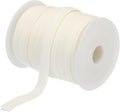 MECCANIXITY 1/2 Inch Double Fold Bias Tape Polyester Continuous Bulk Bias Tape for Sewing,Seaming Quilting Hemming Binding Crafts (Beige White 55 Yards)