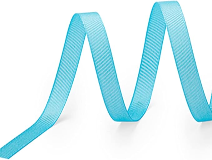 LIUYAXI 1/4" X 50 Yards Solid Light Blue Grosgrain Ribbon, Perfect for Crafts, Wedding Decor, DIY Hair Accessories, Sewing, Gift Package Wrapping and More