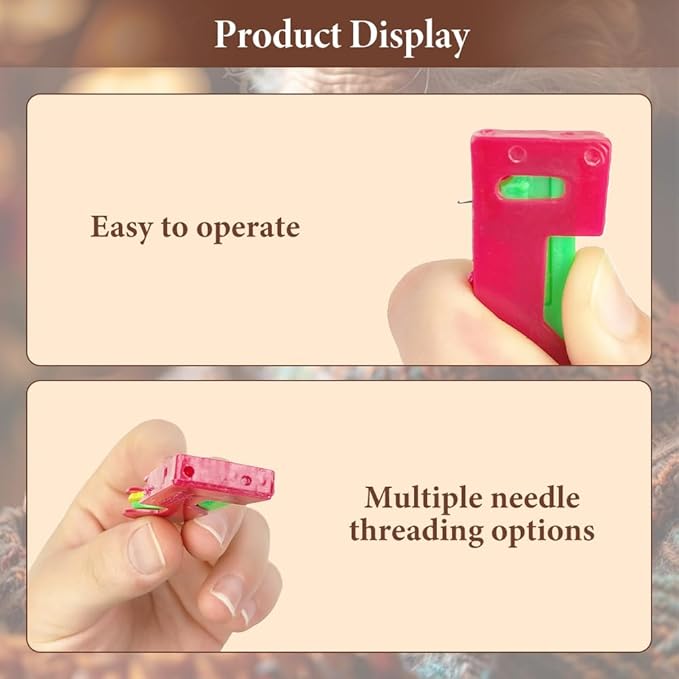 Automatic Threading Aid Needle Threader,Mini Manual Sewing Machine Needle Threaders,Household Portable Hand Sewing Needle Threader for Embroidery,Cross Stitch Craft (1 Pcs (Random Color))