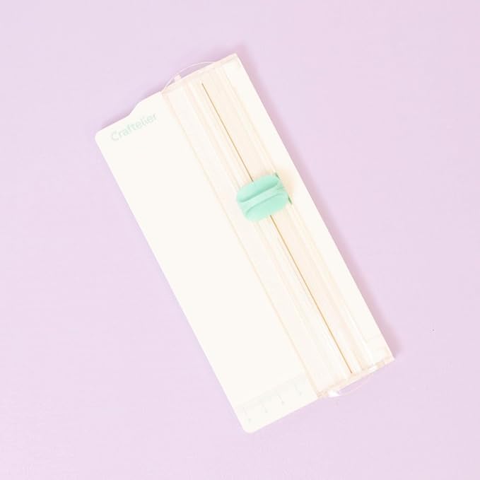 Craftelier - Paper Trimmer and Score Board for Paper Crafts | Mini Cutting Board Tool for Scrapbooking Supplies | Card Making, Small Business Essentials | Size 3.5 x 6.7 inches