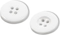 100 Pack 3/4" White Sewing Buttons 0.75 inch 30L Round Polished 4 Hole Buttons Glossy Plastic Uniform Button for Sewing Work Uniforms School Outfits Aprons Pants Jackets Accessories Bags DIY Crafts