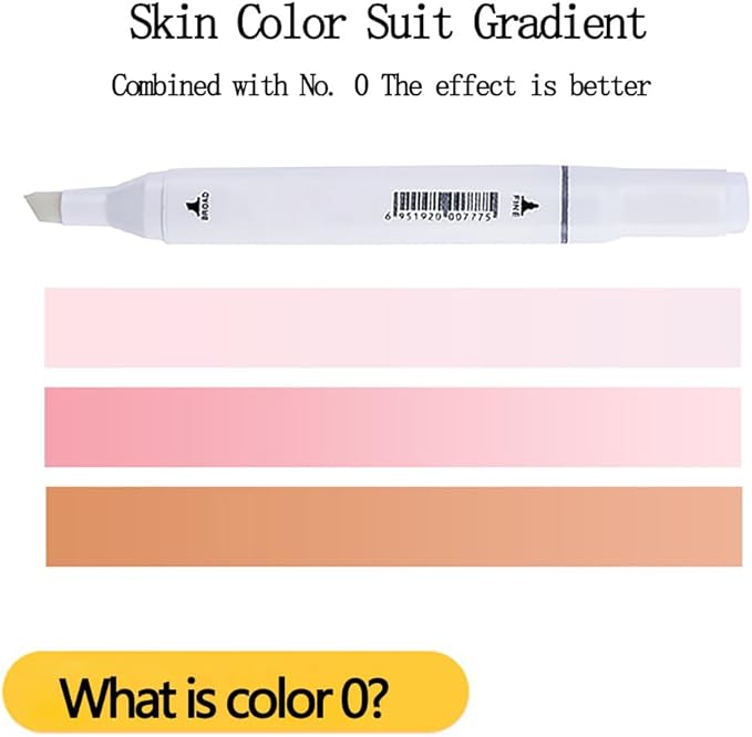12Pcs Alcohol Markers Pure Color Series,Dual Tip Art Solid Color Markers Set for Adults Beginner Drawing Sketching(Colorless Blender)