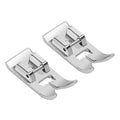 2 Pieces Zig Zag, Straight Stitch Presser Foot Universal General Purpose Zigzag Snap On Foot for Singer, Brother, Janome, Kenmore, Babylock, Toyota, Etc Domestic Sewing Machines
