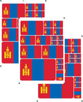 vmcoatdu Mongolia Flag Laser Printing Sticker 3 Pcs Decal in Multiple Sizes Stickers (Blue Mongolia)