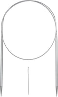 Aolfior Stainless Steel Circular Knitting Needles Size 7 16 Inch 4.5 mm Set Round Metal (Silver, 16 inch-7-(4.5mm)) Suitable for Beginners and Experienced Knitters Alike.