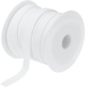 MECCANIXITY 1/2 Inch Double Fold Bias Tape Polyester Continuous Bulk Bias Tape for Sewing,Seaming Quilting Hemming Binding Crafts (White 25 Yards)