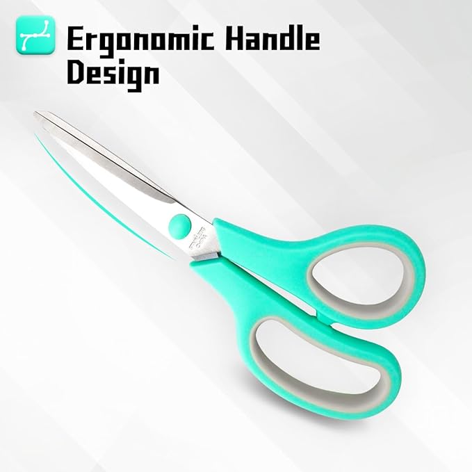Vitoler 8.5" Scissors All Purpose, 3 Pack Ultra Sharp Blade Shears, Professional Ergonomic Comfort Grip Scissors for Office School Home Supplies Fabric Sewing DIY