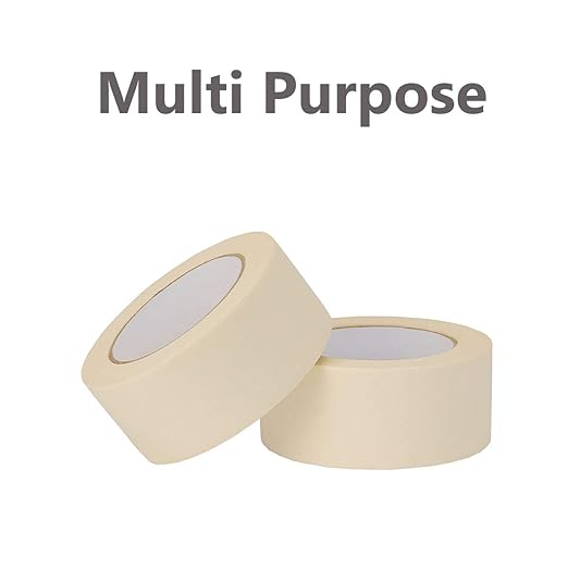 Lichamp Wide Masking Tape 2 inches, White Masking Tape Bulk Multi Pack, General Purpose & High Performance, 1.95 inches x 55 Yards x 4 Rolls (220 Total Yards)