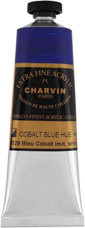 Charvin Extra Fine Professional Acrylic Paint - Cobalt Blue Hue, 150ml Tube, Triple-Milled, Lightfast Pigments, Open Stock Artist Acrylic Paints in Nature-Inspired Hues
