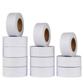 12 Pack White Flagging Tape, Non-Adhesive Plastic Ribbon Neon Marking Tape, Tree Tape, Surveyors Tape, Trail Marking, Survey Tape, 1.18 in. x 150 ft, 3.35 Mil Thick