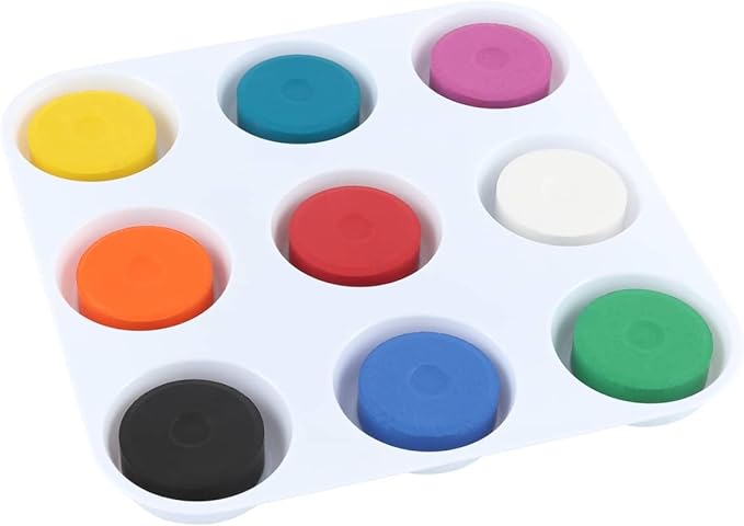 First Impressions Non-Toxic Tempera Paint Cakes - Vibrant Tempera Paint Cakes for Little Artists, Safe Painting, Kids Creativity, & More! - 12 Pack