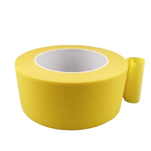 2 Inch Yellow Wide Masking Tape, Yellow Painters Tape for Home, Office, School Stationery, DIY Art, Crafts, Labeling (2 Inch X 55 Yard)