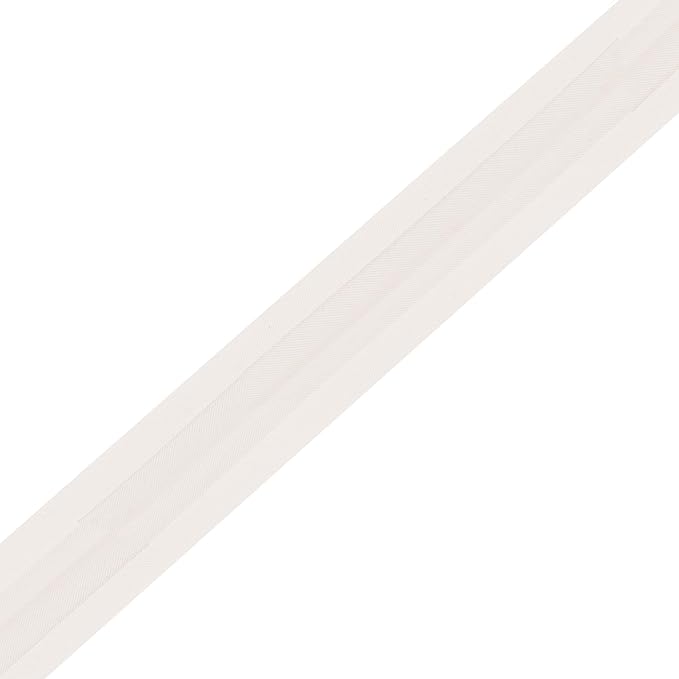Mandala Crafts 55 Yards 1/2 Inch Off White Double Fold Bias Tape for Sewing - Bias Binding Tape for Quilting Binding, Hemming, Seam, and Fabric Piping