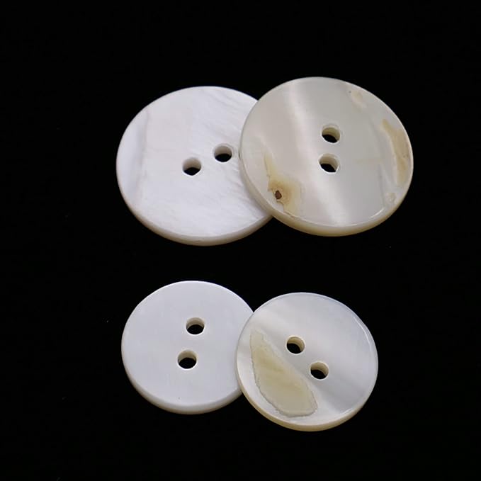 Leekayer 22 Pieces Genuine White Mother of Pearl Blazer Buttons Set 20mm 15mm Natural White MOP Shell Buttons Bulk for Men
