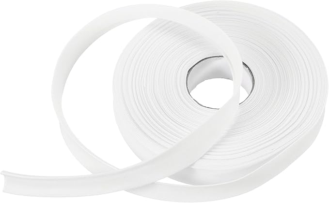 MECCANIXITY 3/4 Inch Single Fold Bias Tape Polyester Continuous Bulk Bias Tape for Sewing, Seaming Quilting Hemming Binding Crafts (White 25 Yards)