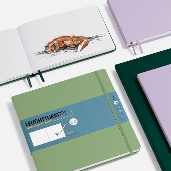Leuchtturm1917 - Medium Landscape Hardcover Sketchbook (Sage) - 112 Pages of 150g/m² Paper