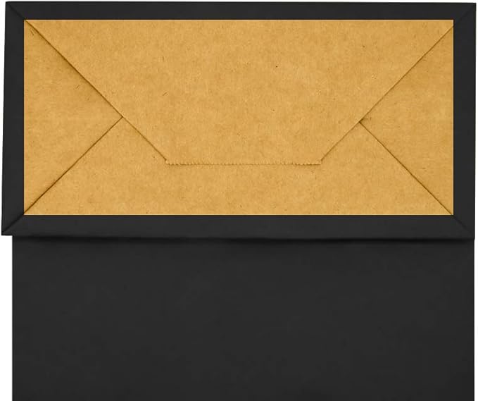 bagmad 50 Pack Medium 8x4.75x10 Inch Black Gift Paper Bags with Handles Bulk, Kraft Bags, Craft Grocery Shopping Retail Party Favors Wedding Business Sacks (Black, 50pcs)