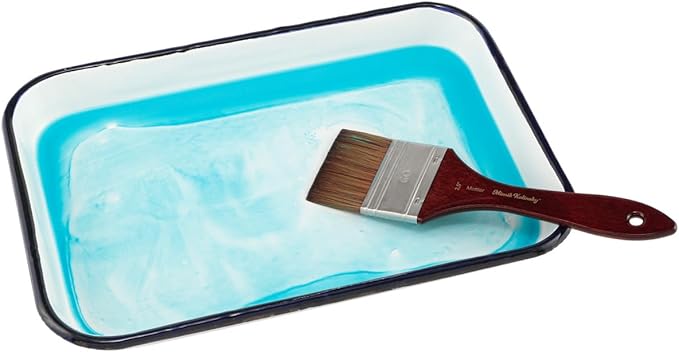 Creative Mark Butcher Tray Palette - 7.5 x 11 Inches - Triple Coated Enamel Tray Palette for Painting, Color Theory, Mixing, and More