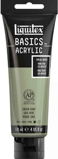 Liquitex BASICS Acrylic Paint, 118ml (4-oz) Tube, Green Gray