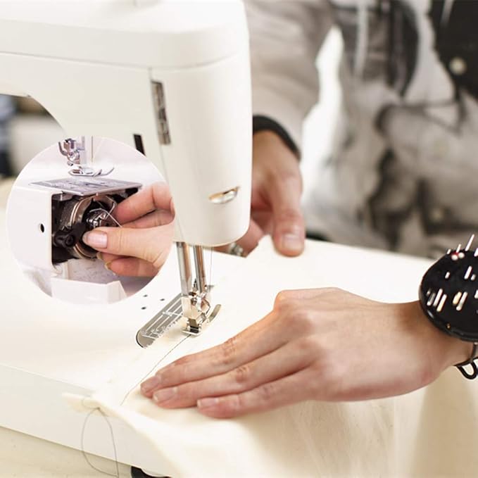 YEQIN 4 Pieces Sewing Machine Bobbin Case Stainless Steel Bobbin Case for All Front Loading 15 Class Machines