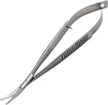 Micro Scissors 5.5" Curved Snip Embroidery Scissor Extra Sharp Tip Eyebrow Trimming Scissor Spring action Sewing Arts & Craft for Grooming thread Premium Stainless Steel Squeeze Applique Scissors.