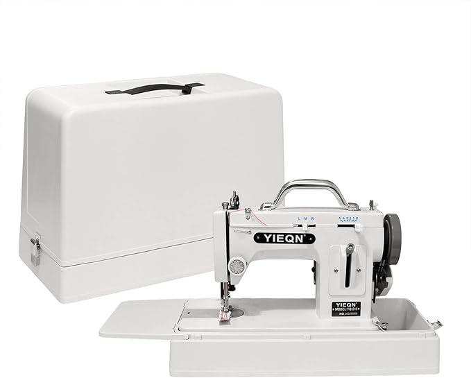 YQ-518 Portable Walking-Foot/Zigzag Sewing Machine with Carrying Case - for Sewing and Repairing Thick Materials