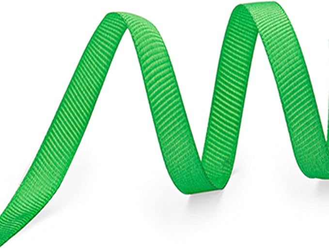 LIUYAXI 1/4" X 50 Yards Solid Green Grosgrain Ribbon, Perfect for Crafts, Wedding Decor, DIY Hair Accessories, Sewing, Gift Package Wrapping and More
