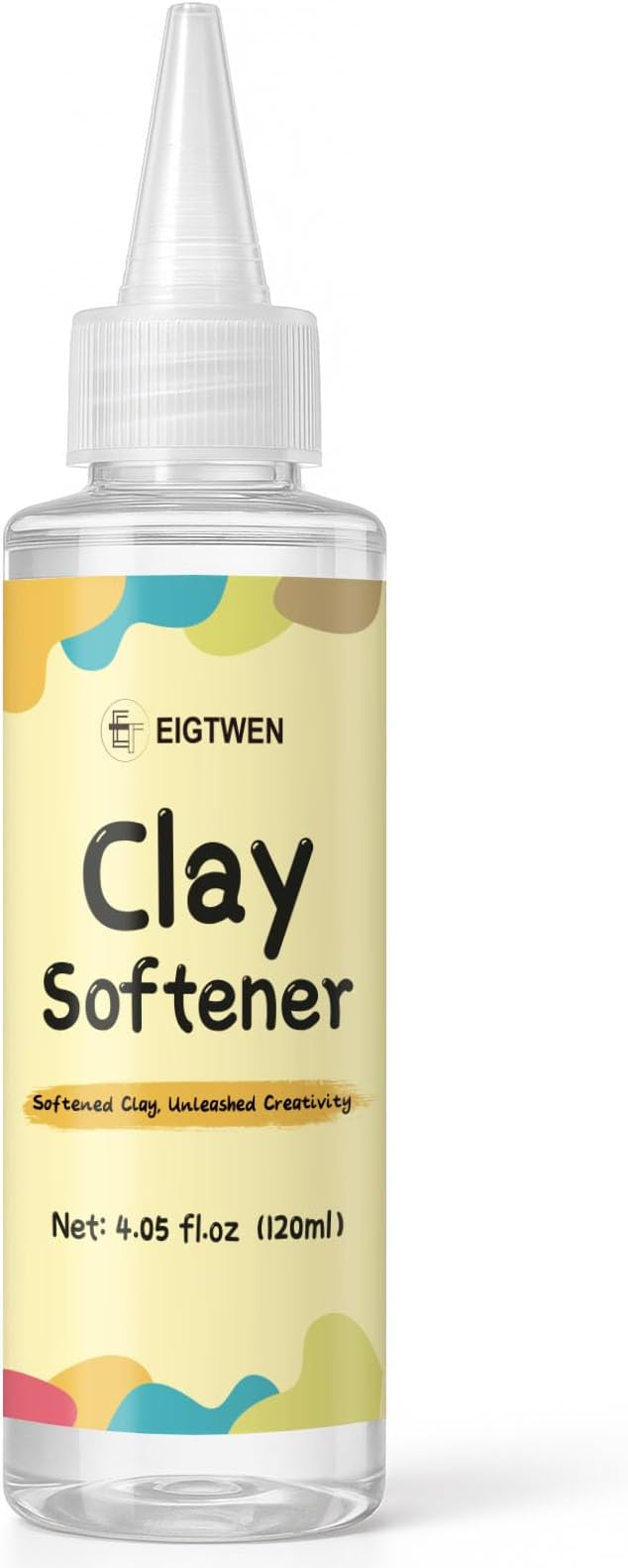 EIGTWEN 120ml Clay Softener for Polymer Clay, Non-Toxic and Dye-Free, Restores The Softness of Polymer Pottery, Enhances Ductility and Adhesion, and Adds Surface Gloss After Baking