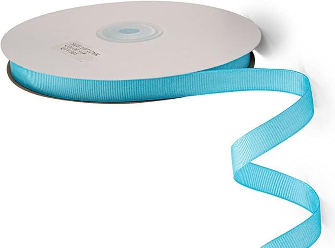 LIUYAXI 1/2" X 50 Yards Solid Light Blue Grosgrain Ribbon, Perfect for Crafts, Wedding Decor, DIY Hair Accessories, Sewing, Gift Package Wrapping and More