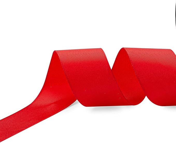LIUYAXI 1-1/2" X 50 Yards Solid Red Grosgrain Ribbon, Perfect for Crafts, Wedding Decor, DIY Hair Accessories, Sewing, Gift Package Wrapping and More