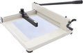 Heavy Duty Guillotine Paper Cutter Manual Paper Slicer Trimmer for Card Film Fabric Cardstock Soft PVC Up to 17in Width, with Precise Grid and Scale, 0.1-36mm Cutting Thickness