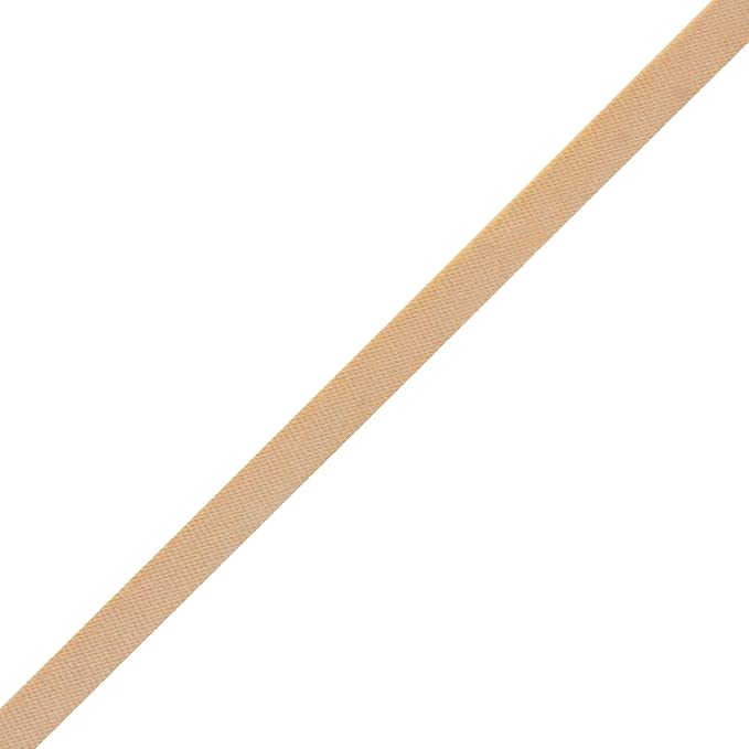 Mandala Crafts 55 Yards 1/4 Inch Tan Double Fold Bias Tape for Sewing - Bias Binding Tape for Quilting Binding, Hemming, Seam, and Fabric Piping