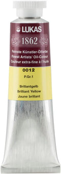 Lukas 1862 Oil 37 ml – Professional Quality Oil Colour – Brilliant Yellow