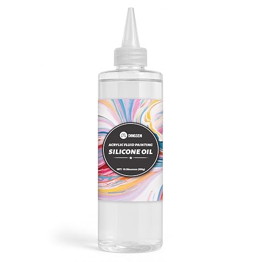 Art Silicone Pouring Oil for Acrylic Paint – 100% Pure High-Grade Silicone Oil for Dramatic Cell Creation, Precision Tip for Easy Control