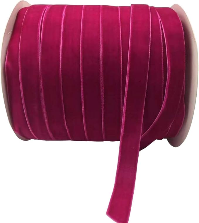 10 Yards Velvet Ribbon Spool (Mauve, 5/8")