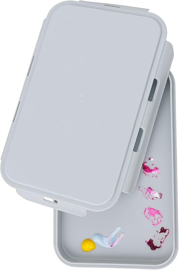 No More Dried Paint! HueHaven Stay-Wet Palette with Airtight, Anti-Leak Lid, for Acrylic, Oil, Gouache & Watercolor – Keeps Paints Fresh for Days! Perfect for Studio and Plein Air Painting