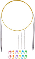 Circular Knitting Needles 32inches/80cm,Size US 10.0(6mm) Stainless Steel Round Knitting Needles for Handmade Knitting DIY