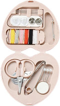 1 Set Sewing Kit Box,Travel Sewing Kit for Adults,Portable Mini Sewing Kit,Sewing Tools Household Clothing Fixes Sewing Kit,Sewing Thread Accessories,Basic Sewing Supplies Accessories (Pink)